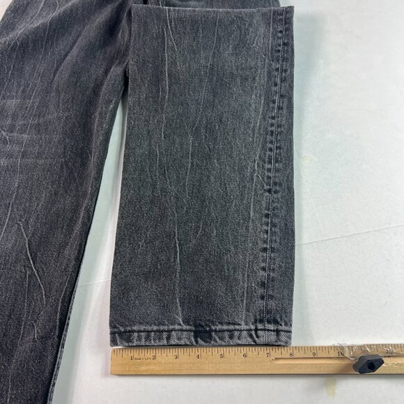 Zara Jeans Women's 26 x 32* High Rise Baggy Black Faded Cotton Denim Tag 0 - Picture 11 of 16